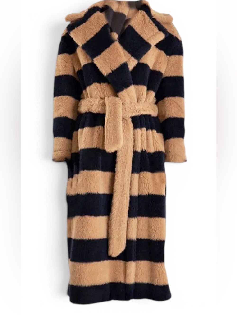 Authentic max mara striped camel coat